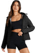 Solid Color Zip-up Quilted Puffer Jacket